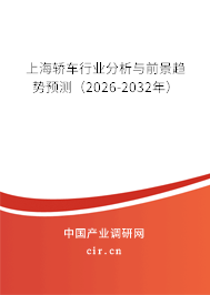 上海轎車行業(yè)分析與前景趨勢預(yù)測（2026-2032年）