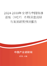 2024-2030年全球與中國微通道板（MCP）市場深度調(diào)研與發(fā)展趨勢預(yù)測報告