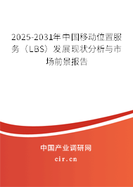 2025-2031年中國移動位置服務(wù)（LBS）發(fā)展現(xiàn)狀分析與市場前景報告