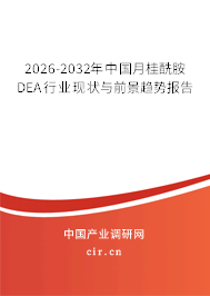 2025-2031年中國月桂酰胺DEA行業(yè)現(xiàn)狀與前景趨勢報(bào)告