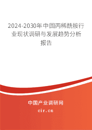 2023-2029年中國丙稀酰胺行業(yè)現(xiàn)狀調研與發(fā)展趨勢分析報告
