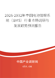 2026-2032年中國電池管理系統(tǒng)（BMS）行業(yè)市場調(diào)研與發(fā)展趨勢預(yù)測報告