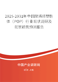 2025-2031年中國聚烯烴塑性體（POP）行業(yè)現(xiàn)狀調(diào)研及前景趨勢預測報告