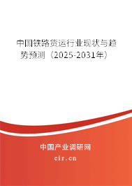 中國鐵路貨運行業(yè)現(xiàn)狀與趨勢預(yù)測(2025-2031年) 中國鐵路貨運行業(yè)現(xiàn)狀與趨勢預(yù)測(2025-2031年)