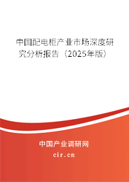 中國配電柜產(chǎn)業(yè)市場深度研究分析報告（2025年版）
