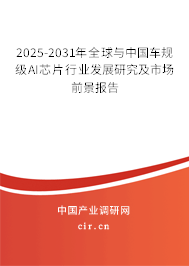 2025-2031年全球與中國車規(guī)級AI芯片行業(yè)發(fā)展研究及市場前景報告 2025-2031年全球與中國車規(guī)級AI芯片行業(yè)發(fā)展研究及市場前景報告