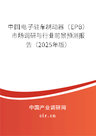 中國電子駐車制動器（EPB）市場調(diào)研與行業(yè)前景預(yù)測報告（2025年版）