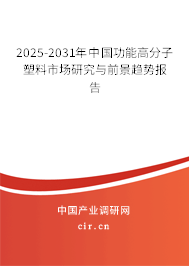 2025-2031年中國功能高分子塑料市場研究與前景趨勢報告 2025-2031年中國功能高分子塑料市場研究與前景趨勢報告