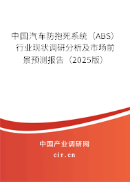 中國汽車防抱死系統(tǒng)（ABS）行業(yè)現(xiàn)狀調(diào)研分析及市場前景預(yù)測報告（2025版）