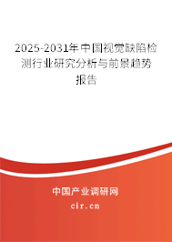 2025-2031年中國(guó)視覺缺陷檢測(cè)行業(yè)研究分析與前景趨勢(shì)報(bào)告