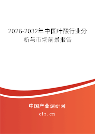 2026-2032年中國葉酸行業(yè)分析與市場前景報告 2026-2032年中國葉酸行業(yè)分析與市場前景報告