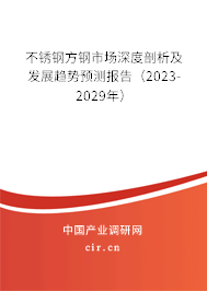 不銹鋼方鋼市場深度剖析及發(fā)展趨勢預(yù)測報告（2023-2029年）