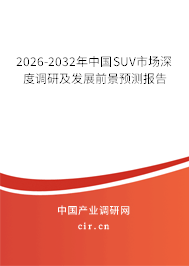 2025-2031年中國SUV市場深度調(diào)研及發(fā)展前景預(yù)測報(bào)告