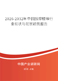 2026-2032年中國按摩腰帶行業(yè)現(xiàn)狀與前景趨勢報告
