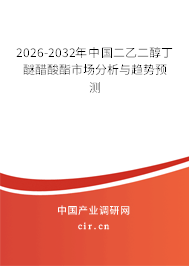 2026-2032年中國二乙二醇丁醚醋酸酯市場分析與趨勢(shì)預(yù)測(cè) 2026-2032年中國二乙二醇丁醚醋酸酯市場分析與趨勢(shì)預(yù)測(cè)
