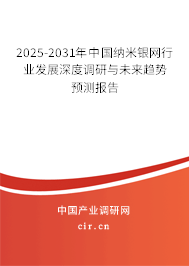 2025-2031年中國納米銀網(wǎng)行業(yè)發(fā)展深度調(diào)研與未來趨勢預測報告