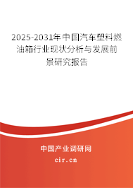 2025-2031年中國汽車塑料燃油箱行業(yè)現(xiàn)狀分析與發(fā)展前景研究報告