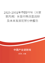2025-2031年中國PPR（共聚聚丙烯）水管市場深度調(diào)研及未來發(fā)展前景分析報告