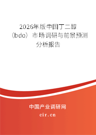 2026年版中國丁二醇（bdo）市場調(diào)研與前景預(yù)測分析報告