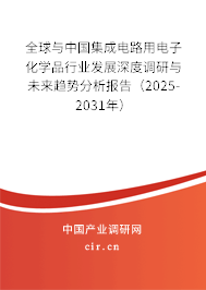 全球與中國集成電路用電子化學(xué)品行業(yè)發(fā)展深度調(diào)研與未來趨勢分析報告(2025-2031年) 全球與中國集成電路用電子化學(xué)品行業(yè)發(fā)展深度調(diào)研與未來趨勢分析報告(2025-2031年)