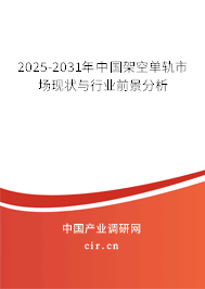 2025-2031年中國架空單軌市場現(xiàn)狀與行業(yè)前景分析 2025-2031年中國架空單軌市場現(xiàn)狀與行業(yè)前景分析