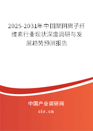 2025-2031年中國(guó)聚陰離子纖維素行業(yè)現(xiàn)狀深度調(diào)研與發(fā)展趨勢(shì)預(yù)測(cè)報(bào)告