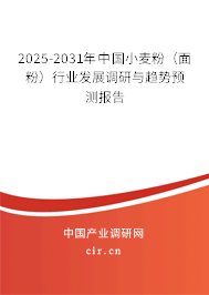2025-2031年中國小麥粉（面粉）行業(yè)發(fā)展調(diào)研與趨勢預(yù)測報告