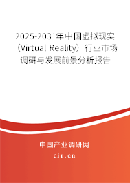 2025-2031年中國虛擬現(xiàn)實(shí)（Virtual Reality）行業(yè)市場調(diào)研與發(fā)展前景分析報(bào)告