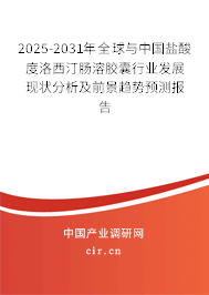 2025-2031年全球與中國鹽酸度洛西汀腸溶膠囊行業(yè)發(fā)展現(xiàn)狀分析及前景趨勢預(yù)測報(bào)告 2025-2031年全球與中國鹽酸度洛西汀腸溶膠囊行業(yè)發(fā)展現(xiàn)狀分析及前景趨勢預(yù)測報(bào)告