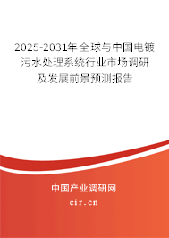 2025-2031年全球與中國電鍍污水處理系統(tǒng)行業(yè)市場調(diào)研及發(fā)展前景預(yù)測報(bào)告