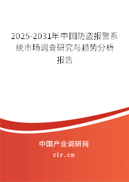 2025-2031年中國防盜報警系統(tǒng)市場調(diào)查研究與趨勢分析報告