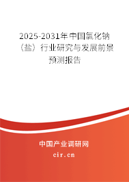 2025-2031年中國(guó)氯化鈉（鹽）行業(yè)研究與發(fā)展前景預(yù)測(cè)報(bào)告