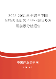 2025-2031年全球與中國MEMS IMU芯片行業(yè)現(xiàn)狀及發(fā)展前景分析報(bào)告