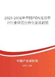 2025-2031年中國PON光功率計行業(yè)研究分析與發(fā)展趨勢