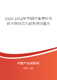 2026-2032年中國(guó)汽車塑料零件市場(chǎng)研究與趨勢(shì)預(yù)測(cè)報(bào)告 2026-2032年中國(guó)汽車塑料零件市場(chǎng)研究與趨勢(shì)預(yù)測(cè)報(bào)告
