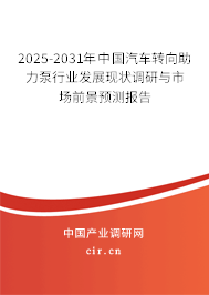 2025-2031年中國(guó)汽車轉(zhuǎn)向助力泵行業(yè)發(fā)展現(xiàn)狀調(diào)研與市場(chǎng)前景預(yù)測(cè)報(bào)告