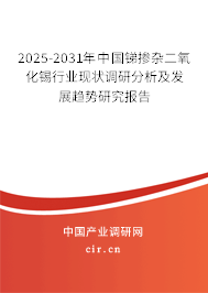 2025-2031年中國銻摻雜二氧化錫行業(yè)現(xiàn)狀調(diào)研分析及發(fā)展趨勢研究報告
