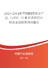 2025-2031年中國網(wǎng)絡(luò)安全產(chǎn)品（UTM）行業(yè)現(xiàn)狀研究分析及發(fā)展趨勢預(yù)測報告