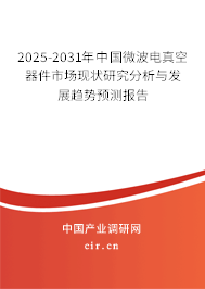 2025-2031年中國(guó)微波電真空器件市場(chǎng)現(xiàn)狀研究分析與發(fā)展趨勢(shì)預(yù)測(cè)報(bào)告 2025-2031年中國(guó)微波電真空器件市場(chǎng)現(xiàn)狀研究分析與發(fā)展趨勢(shì)預(yù)測(cè)報(bào)告