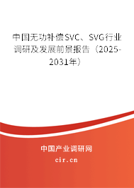 中國無功補(bǔ)償SVC、SVG行業(yè)調(diào)研及發(fā)展前景報告（2025-2031年）