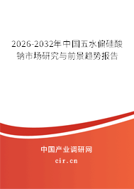 2026-2032年中國(guó)五水偏硅酸鈉市場(chǎng)研究與前景趨勢(shì)報(bào)告 2026-2032年中國(guó)五水偏硅酸鈉市場(chǎng)研究與前景趨勢(shì)報(bào)告