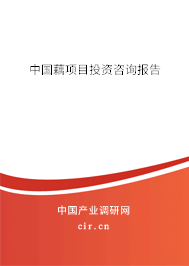 中國藕項目投資咨詢報告 中國藕項目投資咨詢報告