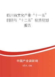 四川省文化產(chǎn)業(yè)“十一五”回顧與“十二五”投資規(guī)劃報告