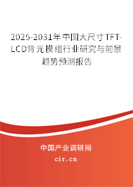 2025-2031年中國大尺寸TFT-LCD背光模組行業(yè)研究與前景趨勢預(yù)測報告