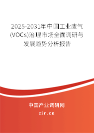 2025-2031年中國工業(yè)廢氣(VOCs)治理市場全面調(diào)研與發(fā)展趨勢分析報告