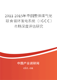 2011-2015年中國整體煤氣化聯(lián)合循環(huán)發(fā)電系統(tǒng)(IGCC)市場深度評估研究 2011-2015年中國整體煤氣化聯(lián)合循環(huán)發(fā)電系統(tǒng)(IGCC)市場深度評估研究
