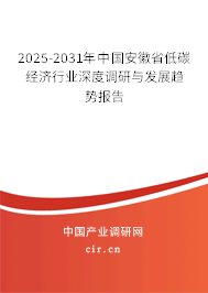 2025-2031年中國安徽省低碳經(jīng)濟(jì)行業(yè)深度調(diào)研與發(fā)展趨勢報(bào)告