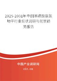 2025-2031年中國苯磺酸氨氯地平行業(yè)現(xiàn)狀調(diào)研與前景趨勢報告