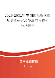 2025-2031年中國國際貨代市場(chǎng)調(diào)查研究及發(fā)展前景趨勢(shì)分析報(bào)告