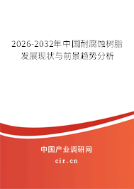2026-2032年中國耐腐蝕樹脂發(fā)展現(xiàn)狀與前景趨勢分析